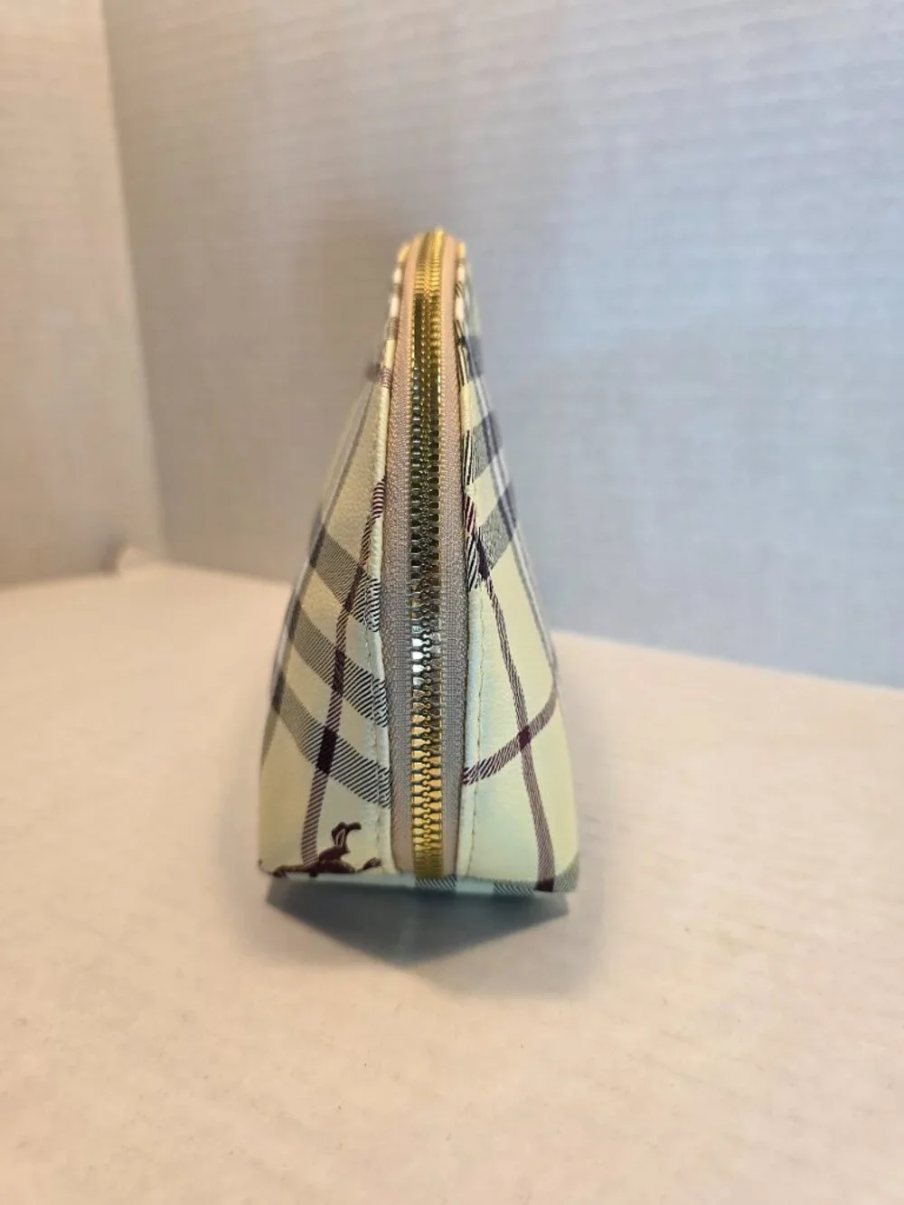 Designer Inspired Plaid Cosmetic Bag